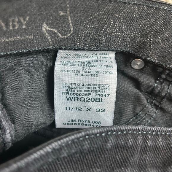 Wrangler Womens Q Baby Jeans Size 12 Mid Rise Bootcut Black 34x32 - Picture 6 of 7